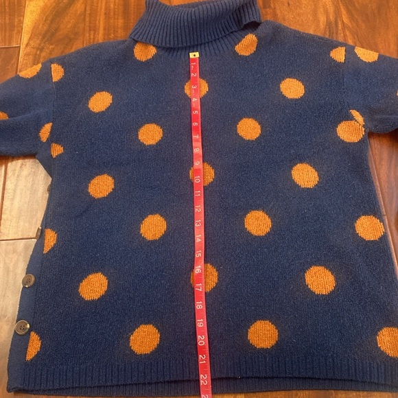 St. John’s Bay Navy Polka Dot Sweater. Size Large - Picture 7 of 7